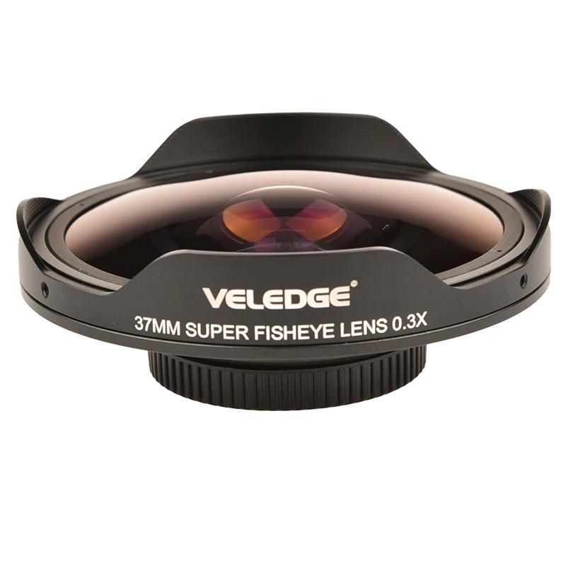 Adaptateur d'objectif Ultra Fisheye Vlogmagic 0,3x HD 37MM/43MM avec capot uniquement pour caméras v