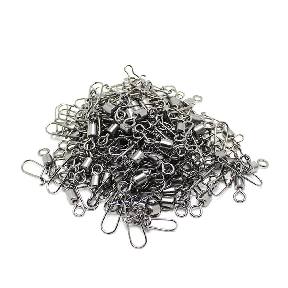 30 pcs/lot connecteur de pêche émerillons Interlock broche Snap roulant pivotant en acier inoxydable
