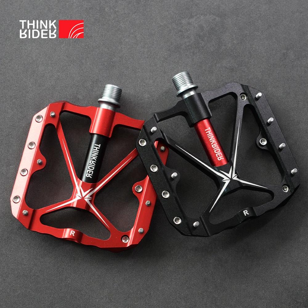 ThinkRider – pédales de vélo à 3 roulements scellés, pédales de vélo plates, vtt, route, vtt, access