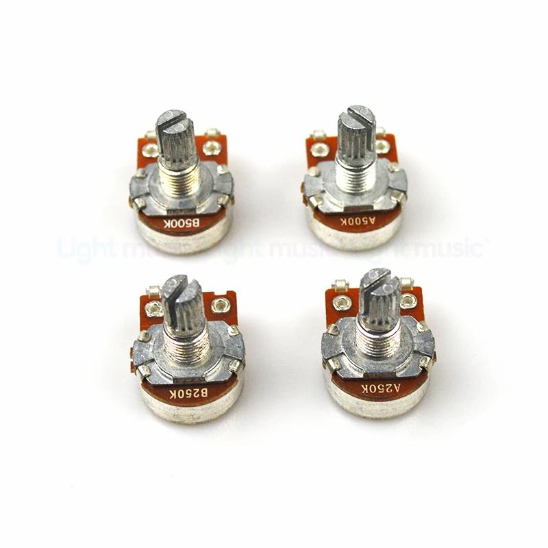 Potentiomètre cannelé pour guitare électrique, 2 pièces, A500K B500K A250K B250K, petit Pot, effet b