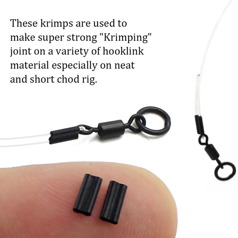 KRIMPS de pêche à la carpe pour tresses à revêtement rigide, sertissages Mono Leader 0.6 ou 0.7mm po