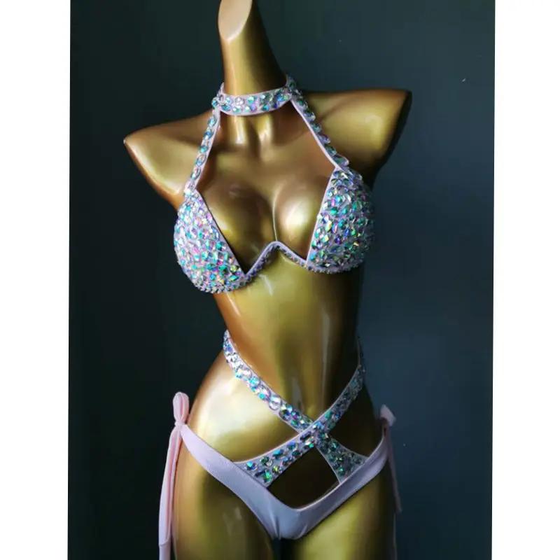 Ensemble de bikini en cristal de diamant pour femmes, costume de vacances Vénus, maillot de bain Bli