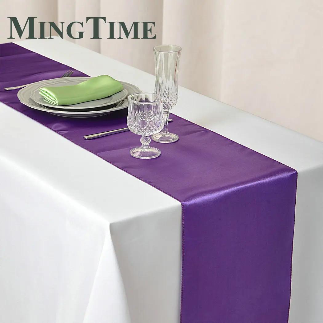 Chemin de Table en Satin 30cm X 275cm, fourniture de fête de mariage, maison de noël, café moderne,