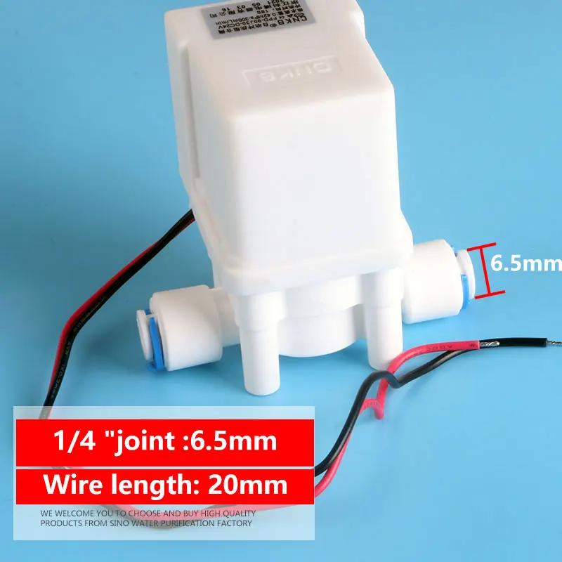 Électrovanne de purificateur d'eau CNKB DC24V RO à connexion rapide, avec limite de débit de 300cc e