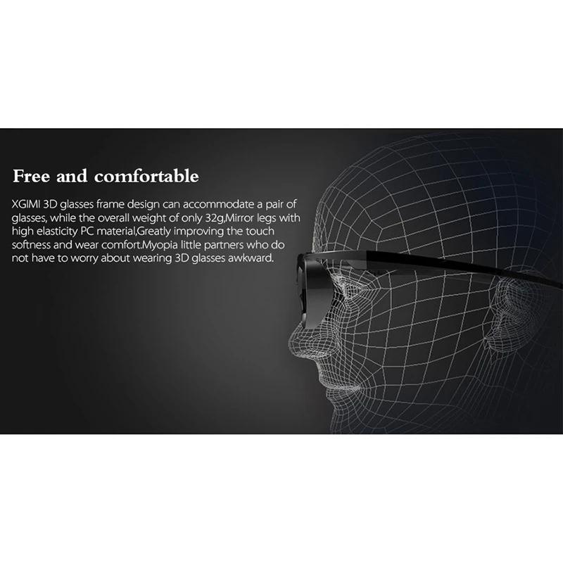 RISE-Lunettes 3D à obturateur actif pour budgétaire DLP Link, compatible 96-144HZ avec Optama, Acer,