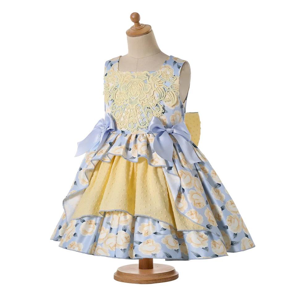 Pettigirl-robes de demoiselle d'honneur pour enfants, vêtements de mariage pour fête de princesse, é