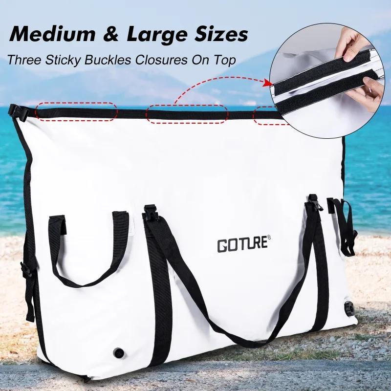 Goture-Sac isotherme pour la pêche en bateau, sac de congélation marin étanche, sac de transport de