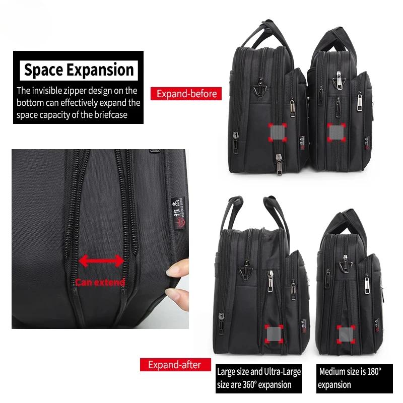 Yajie sac d'ordinateur d'affaires 19 pouces sac à main à la mode Oxford Bute sac à bandoulière grand