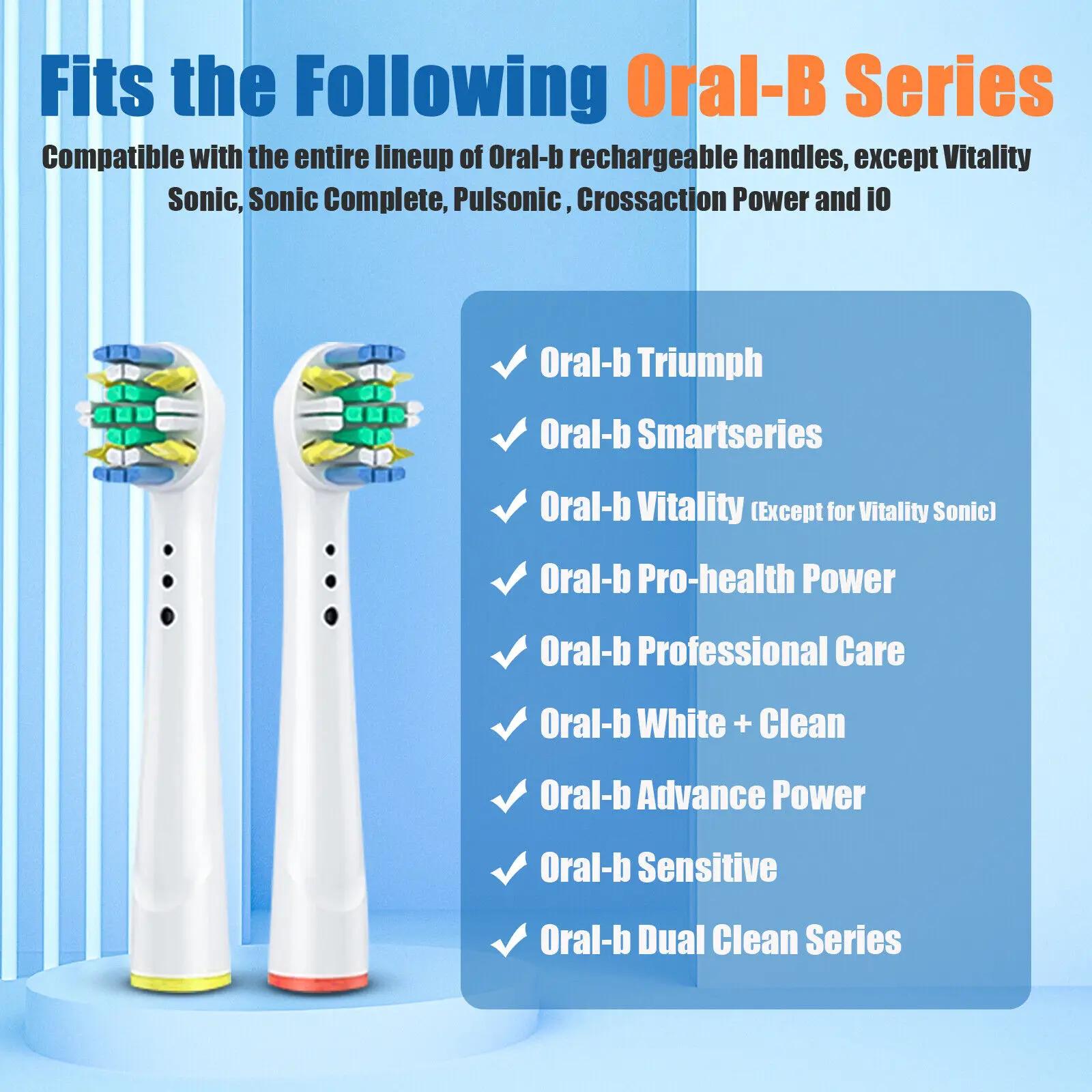 Tête de brosse à dents électrique remplaçable, 4/8/12/16/20 pièces, Compatible avec Oral-B blanc, pu