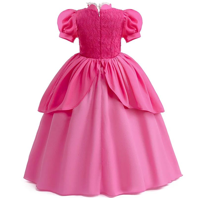Robe princesse en mousseline de soie et dentelle pour filles, cosplay, robes de soirée éducatives, c