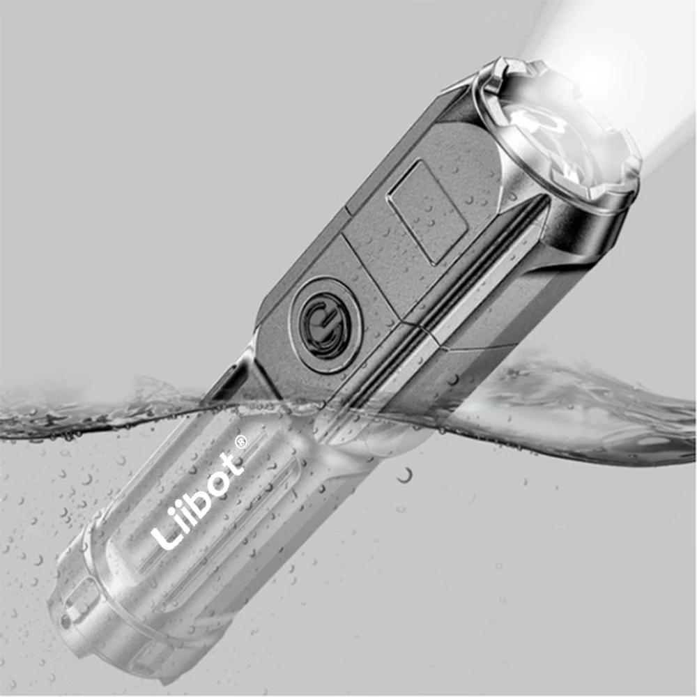 Veibot-Lampe de poche LED aste, haute puissance, USB, portable, adaptée au camping, à l'extérieur et