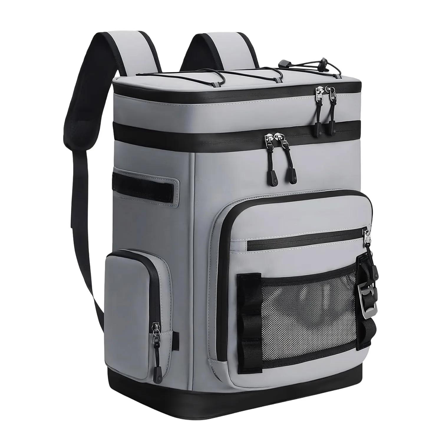 Sac à dos isotherme étanche 30L, sac à dos thermique anti-fuite pour 48 canettes, sac isotherme pour