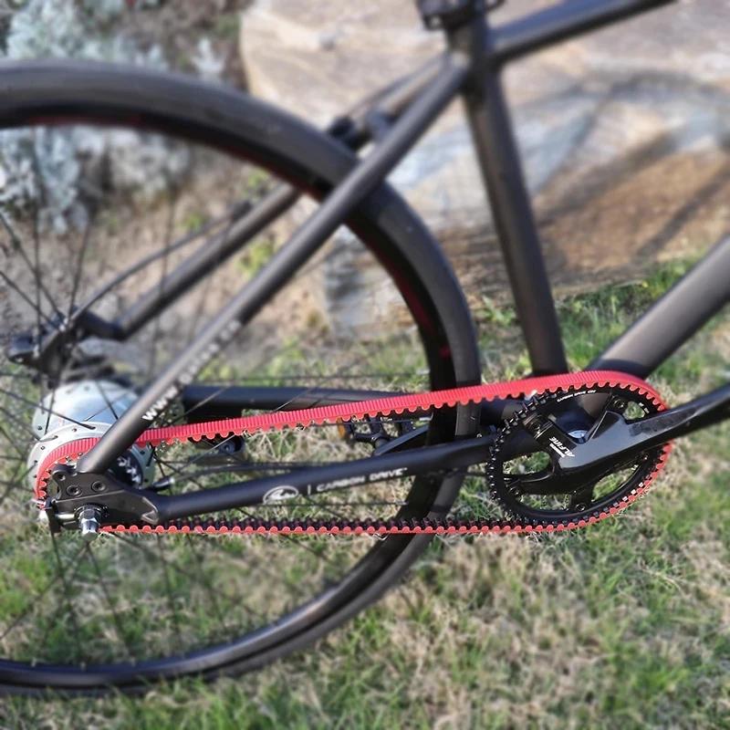 Pignons de vélo en fibre de carbone, poulie de synchronisation, courroie en V en caoutchouc CDX, cou