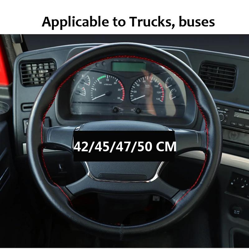 Housse tressée universelle pour volant de voiture, Extra Large, 40 42 45 47 50CM, cuir artificiel, s