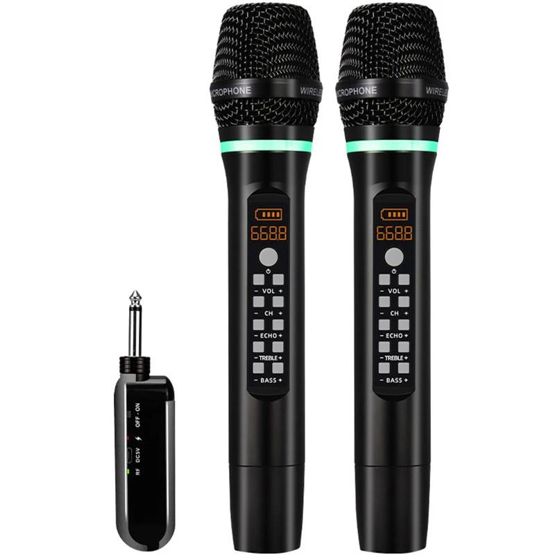 Microphone professionnel sans fil UHF, Bluetooth, karaoké, Studio d'enregistrement, fête à domicile,