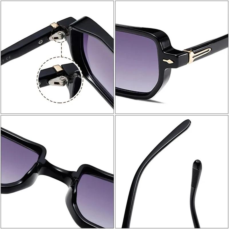 Lunettes de soleil rectangulaires pour hommes et femmes, lunettes de soleil pour documents de bonbon