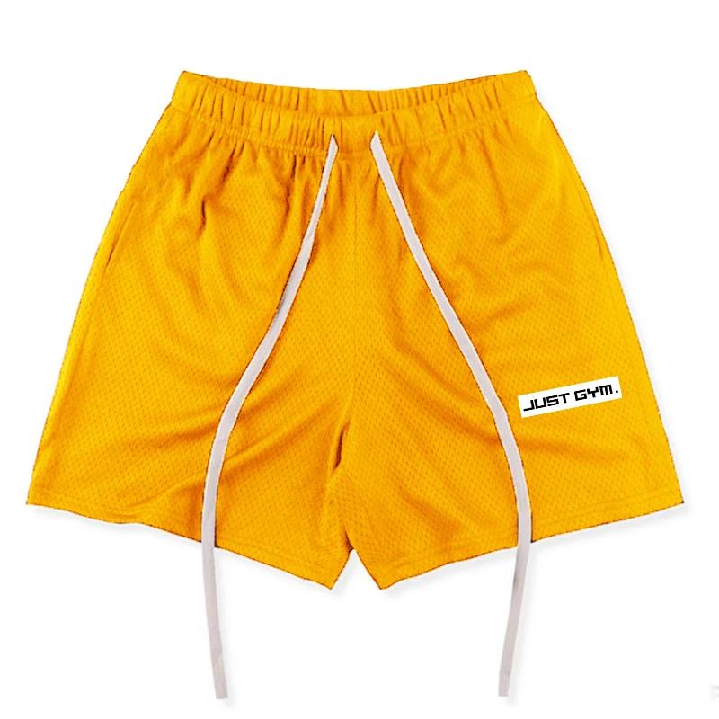 Short de Fitness respirant en maille légère pour hommes, pantalons décontractés de sport d'été