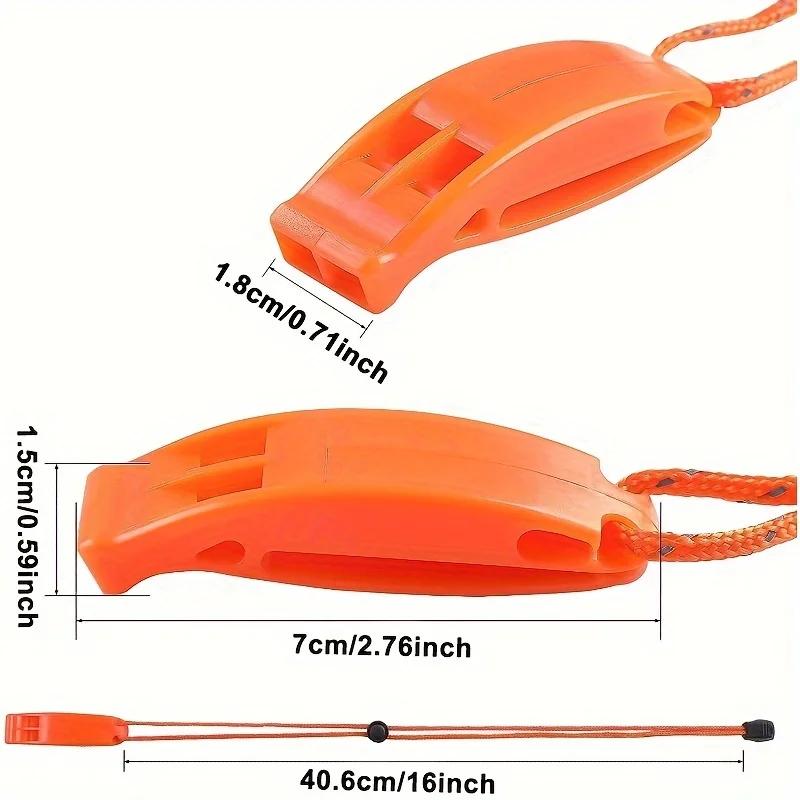 Sifflets de sécurité d'urgence avec lanière, gilets de sauvetage, canots de sauvetage, pêche, bateau