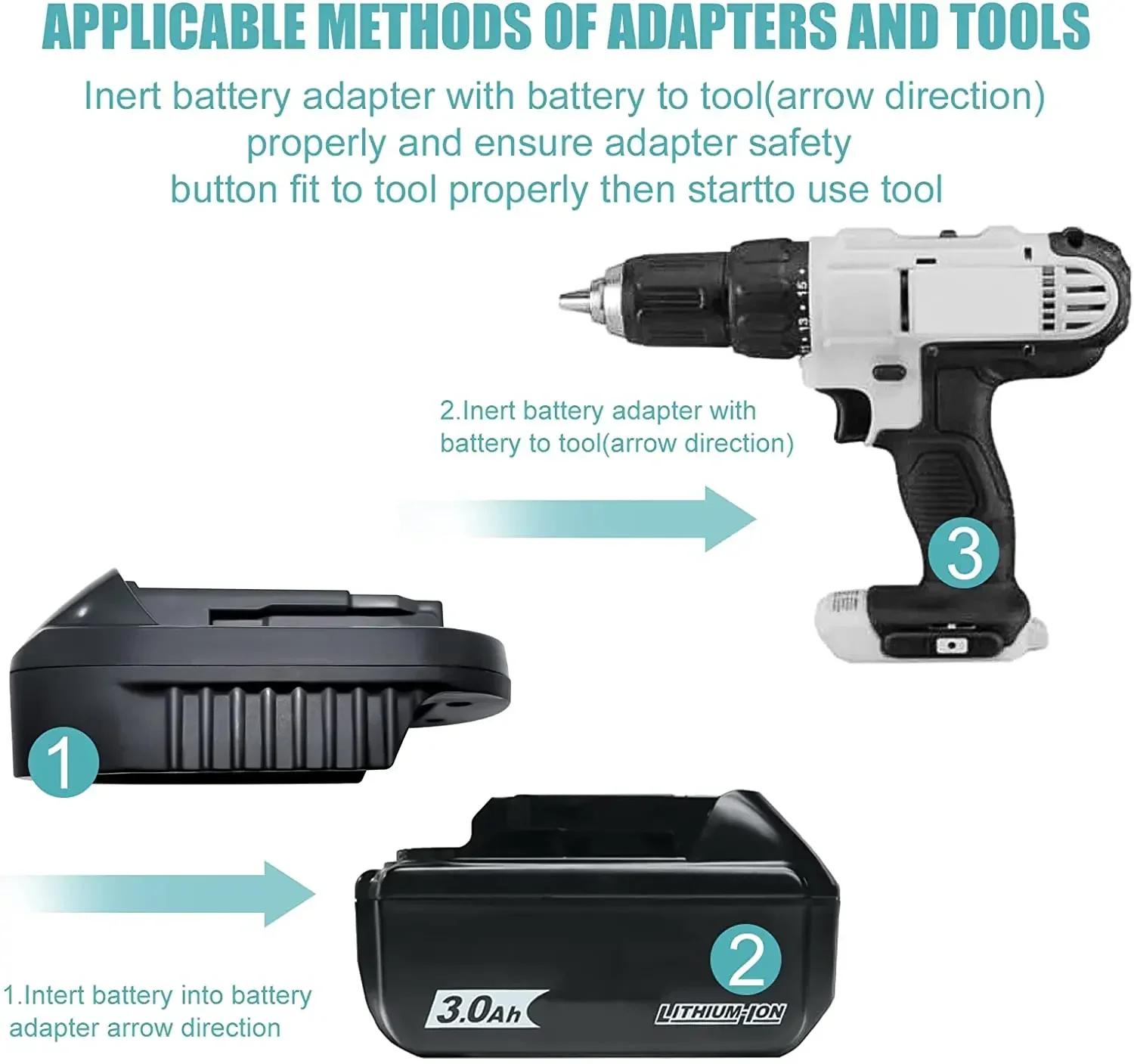 Adaptateur de batterie MT20DL pour Makita 18V Bl1830 Bl1860 Bl1815, conversion de batterie Li-Ion en