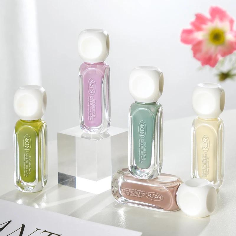 Vernis à ongles coloré à base d'eau, 10ml, pas besoin de lampe, rouge, rose, paillettes, Nail Art, t