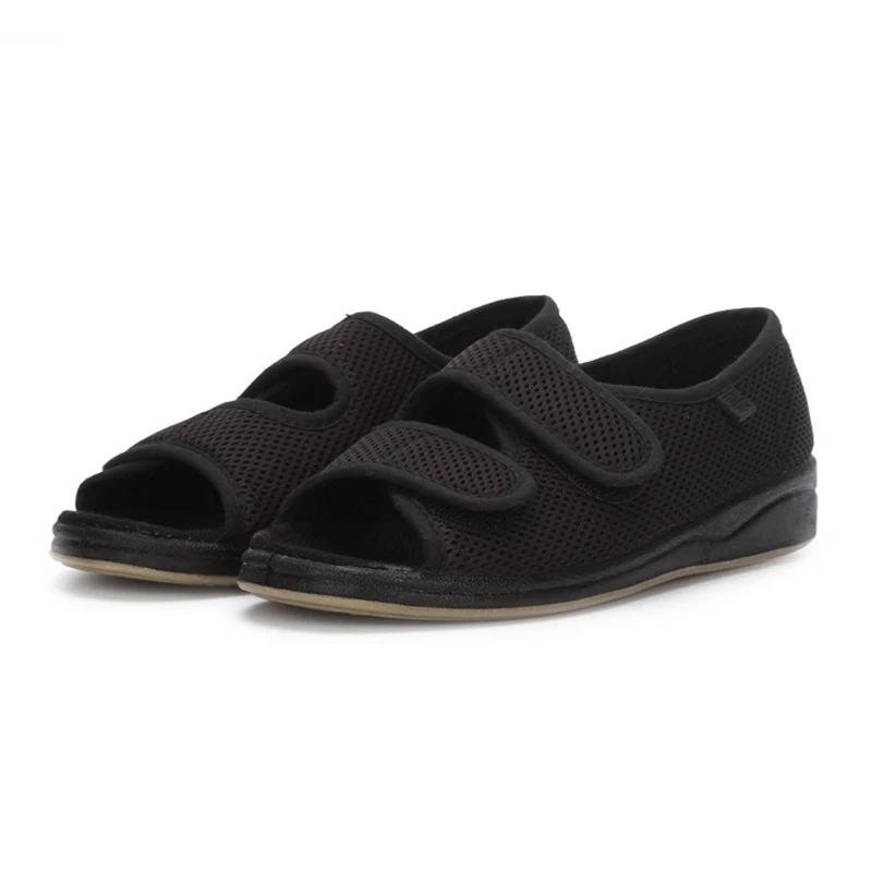 Chaussures élargies pour diabète pour personnes âgées Chaussures de taille réglable avec déformation
