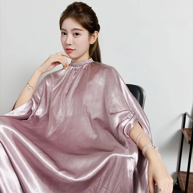 Grande taille Salon de coiffure coupe de cheveux enveloppement à manches longues coiffeur Robe Anti