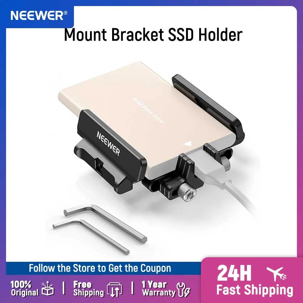 NEEWER Support de montage Support SSD avec serre-câble à chaussure froide, 1,6 "-2,6" pour Samsung T