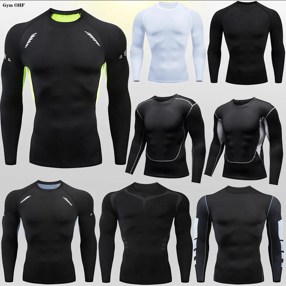 T-shirt rashguard compression homme - Haut sportif séchage rapide pour musculation et boxe