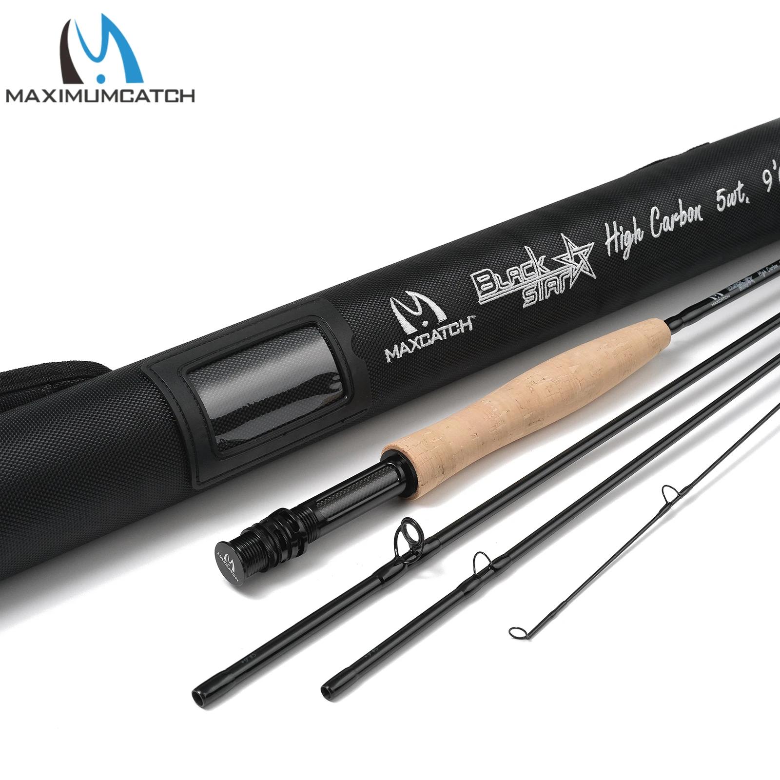 Canne à pêche à la mouche Maximumcatch 30T + 40T SK carbone 4-8WT 9FT 4sec canne à mouche à Action r