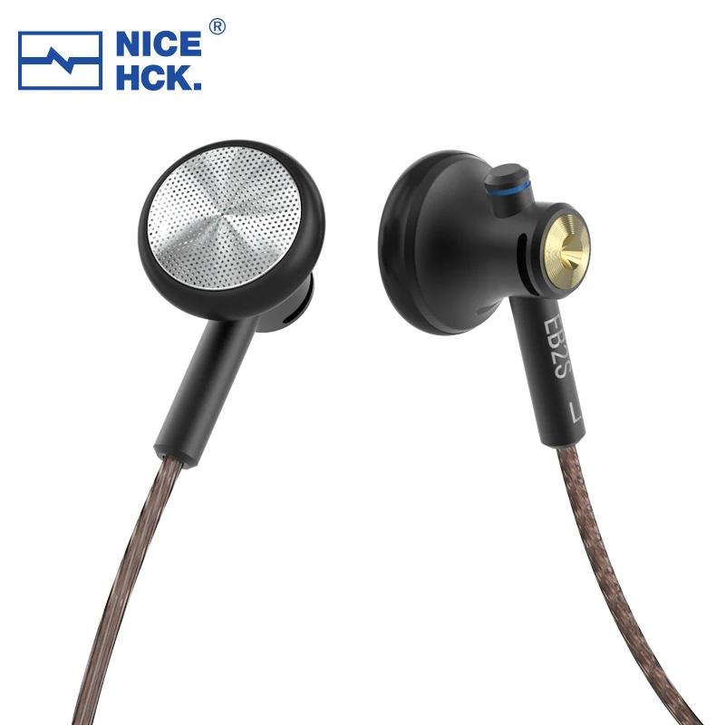 NICEHCK-Oreillette HIFI en métal CNC, EB2S, 3.5mm, 4.4mm, LCP Dynamic Music, Vocal Earphone, Wired H