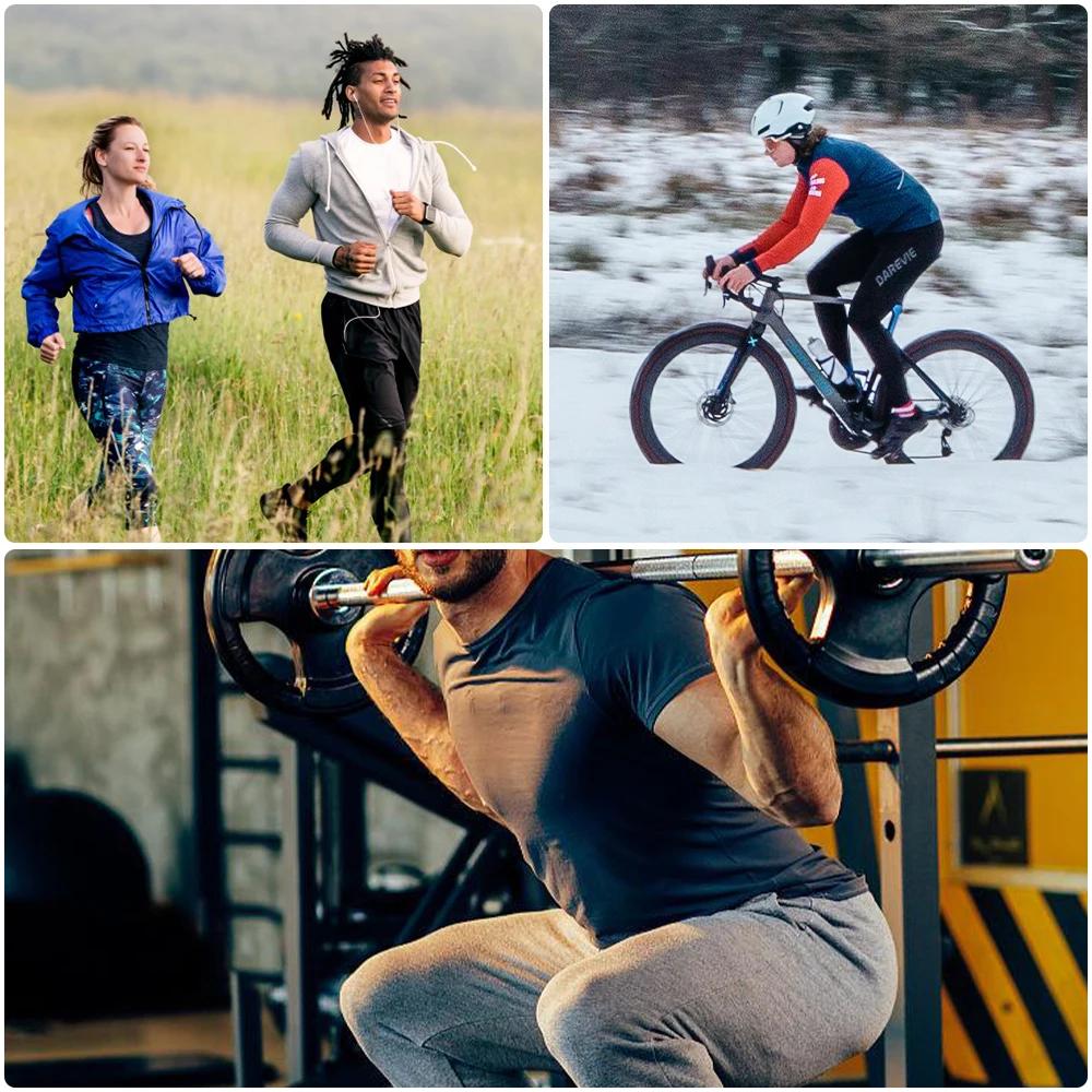 DAREVIE cyclisme jambières thermique polaire hiver cyclisme genou plus chaud Compression chaud demi
