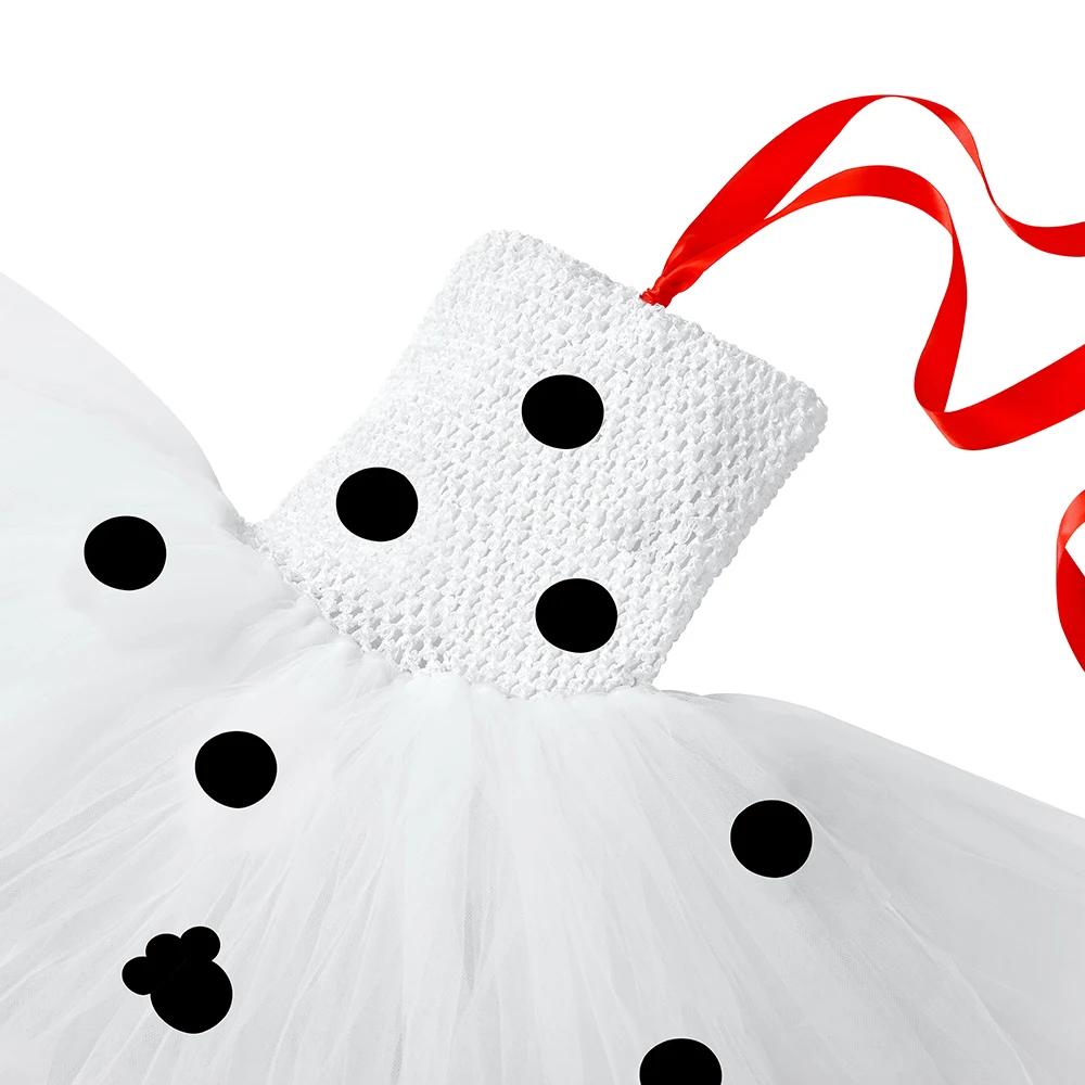 Costume de chien dalmatien pour petites filles, robe Tutu de chiot tacheté à pois, Costume de dalmat