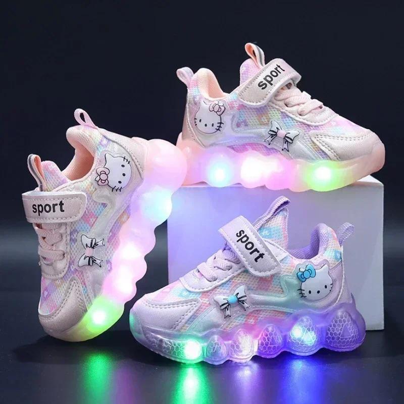 Sanrio Hello Kitty Girl Kawaii Shine Sneakers, chaussures décontractées antidérapantes pour étudiant