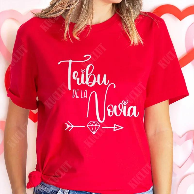 Filles espagnoles Bachelorette poule fête T-Shirt équipe mariée équipe hauts femmes unique adieu T-S
