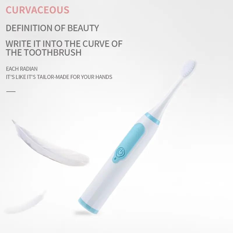 Brosse à dents électrique pour hommes et femmes, non rechargeable, domestique, poils souples, entièr