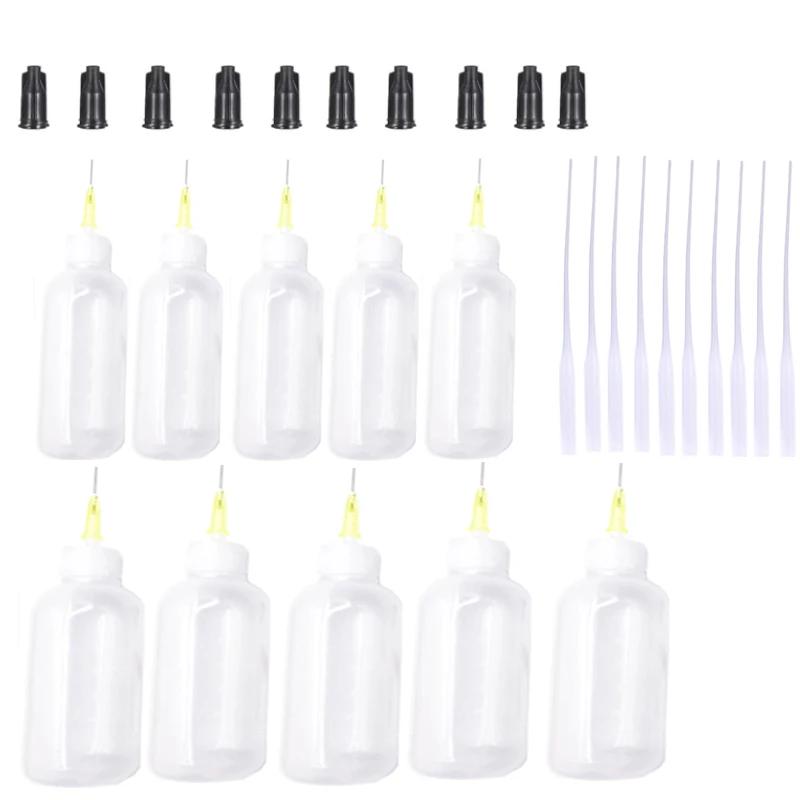 Kit applicateur de distributeurs, bouteille à presser en plastique, buse de Tube de chute et aiguill