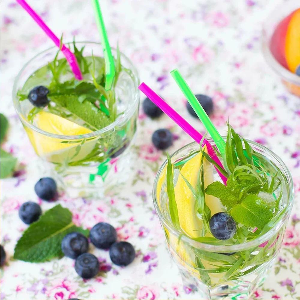 50-6000 pièces multicolore boire Rietjes paille lait thé Bar fête cocktail boire de mariage cuisine