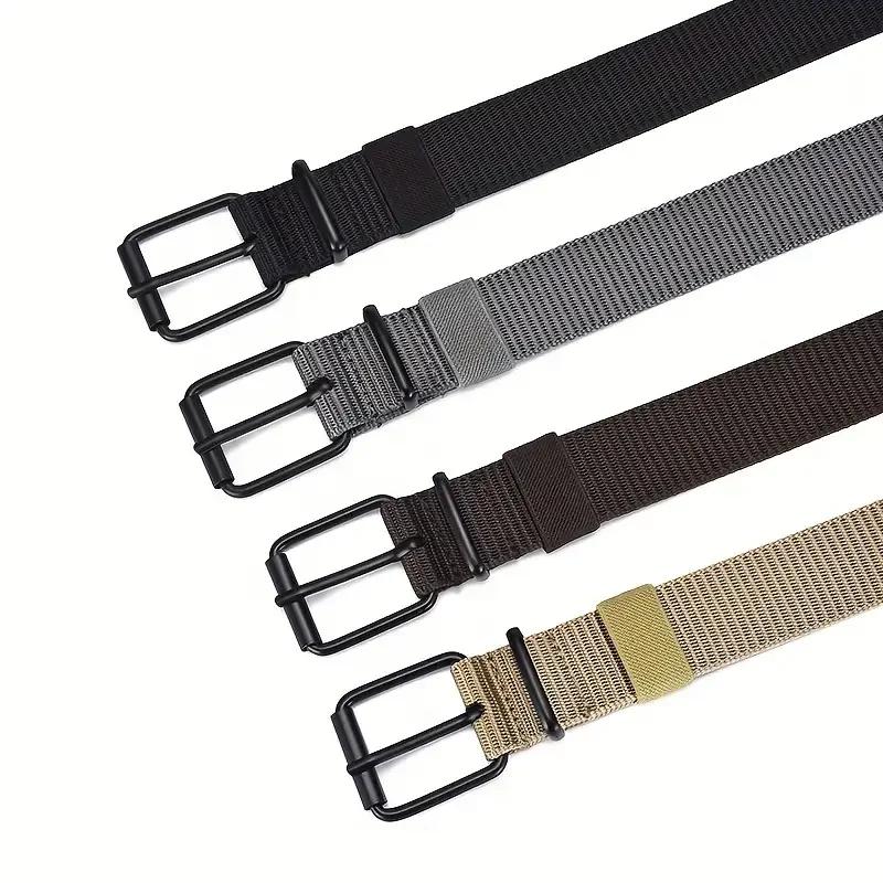 Ceinture en toile de Nylon Durable pour hommes, 1 pièce, ceinture de travail tactique robuste avec b
