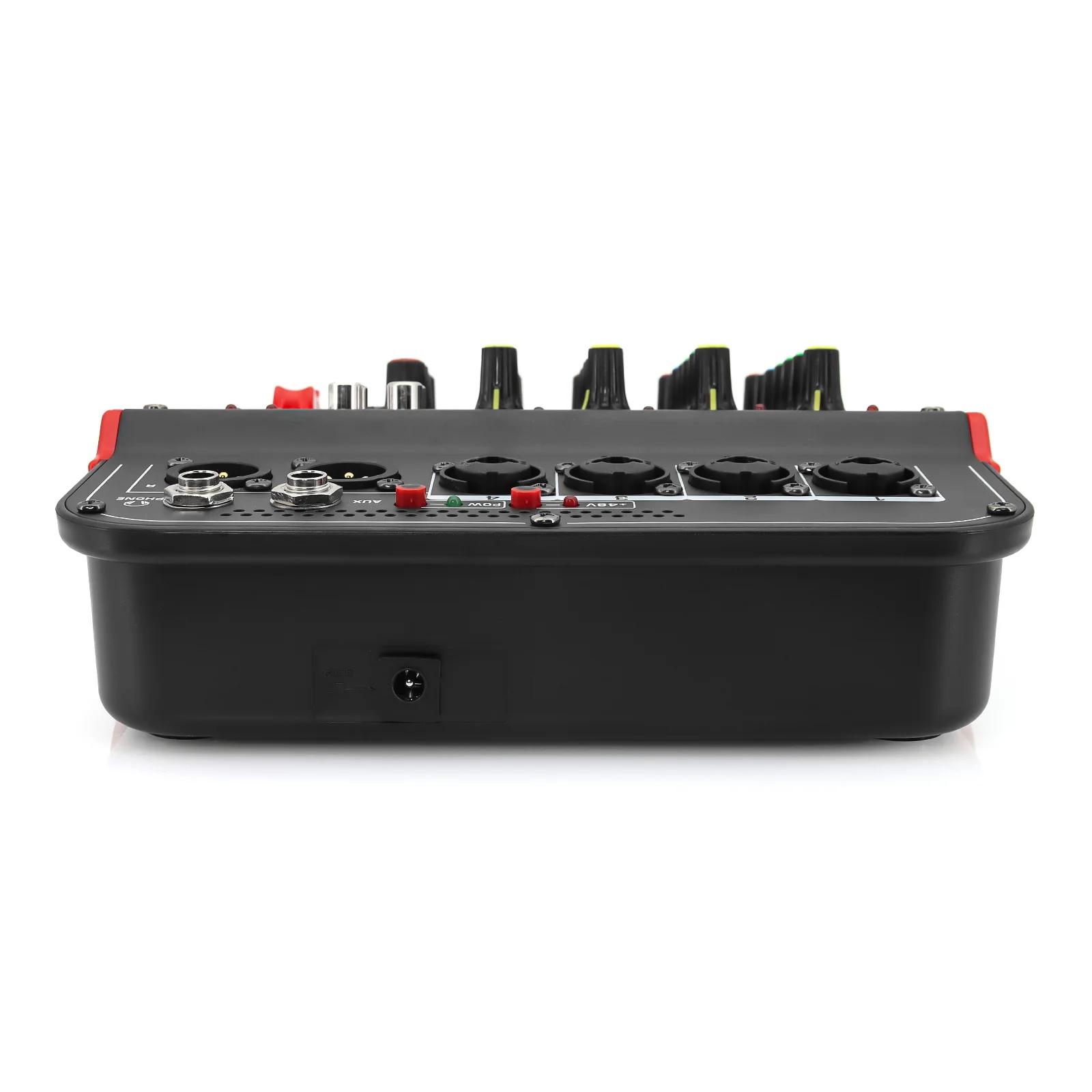 Mélangeur Audio à 6 canaux, pour conférence en plein air, USB, processeur Audio de réverbération com