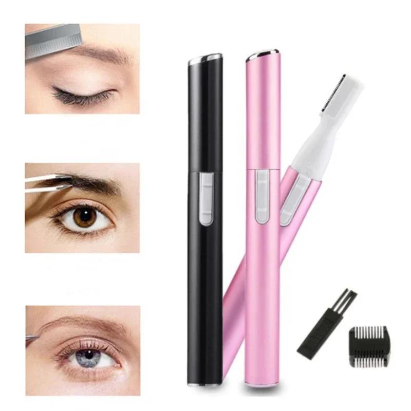 Tondeuse Mini rasoir électrique pour sourcils, épilateur pour le visage et le cou, flou, lèvres, cor