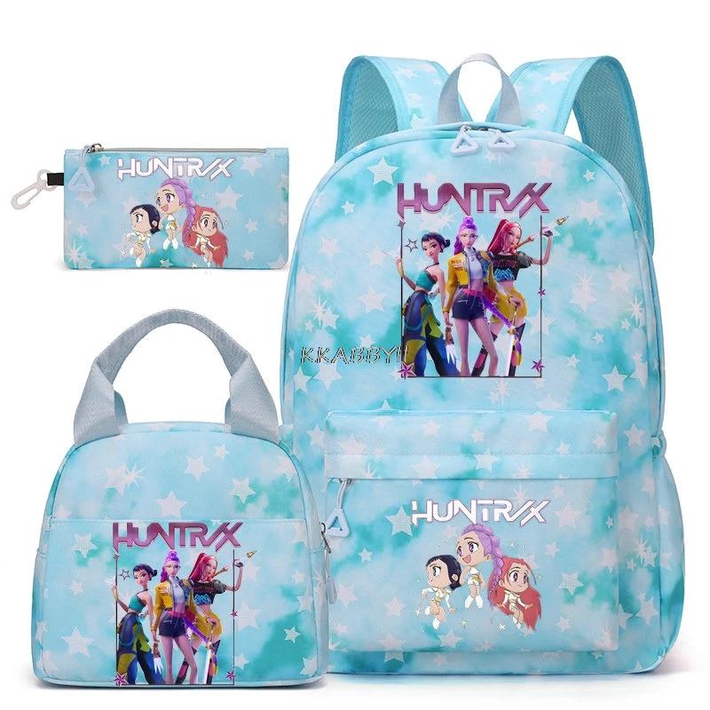 Sac à dos scolaire pour étudiants KPop Demon Hunters, sac à dos quotidien imprimé film pour fille et