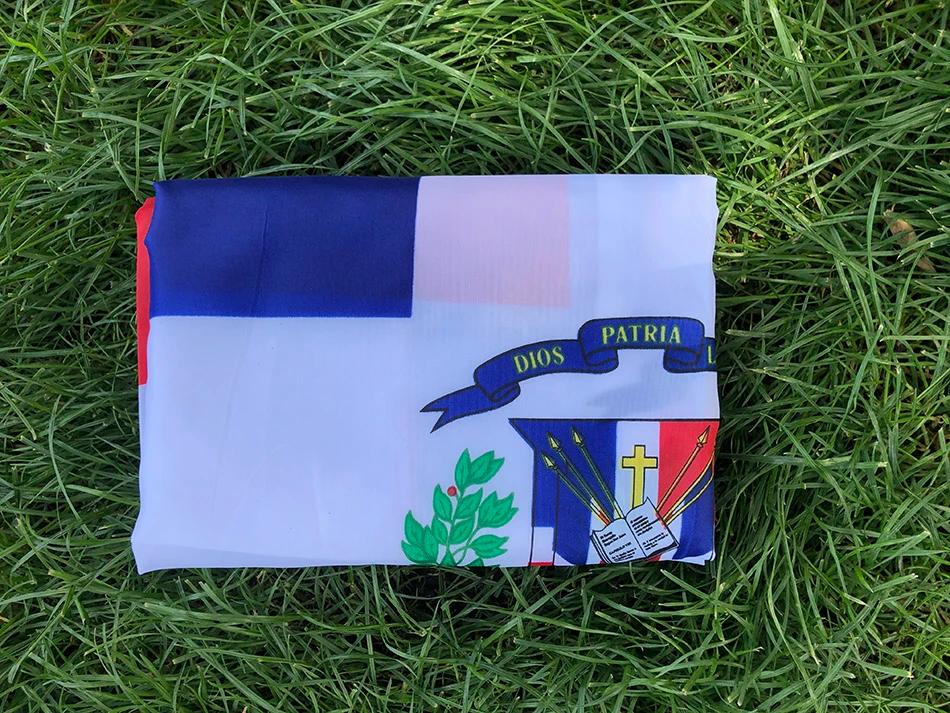 SKY DRAPEAU livraison gratuite 90X150CM suspendu Polyester république dominicaine bannière nationale