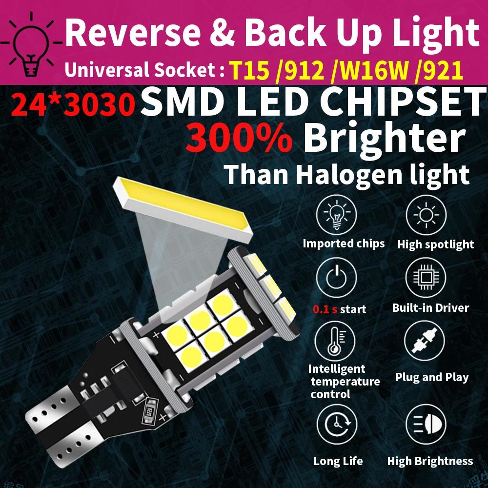 2 ampoules LED Canbus sans erreur T15 W16W, feu de recul pour Audi A4 A6 A7 A8 A3 B8 B6 8P RS5 C5 C6