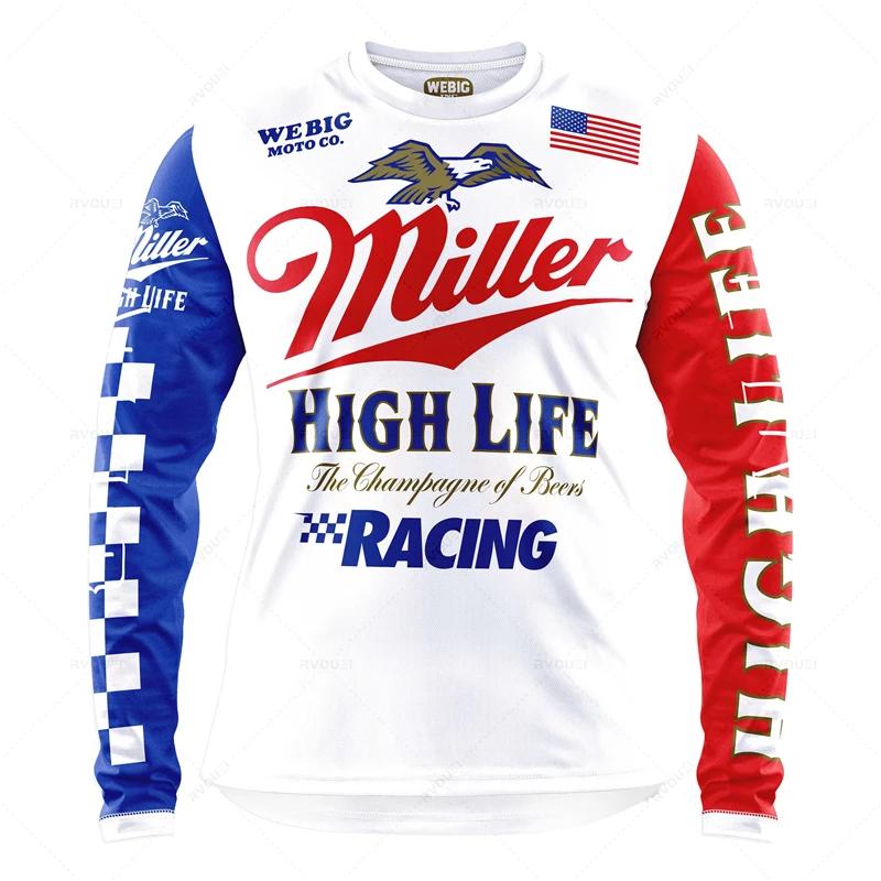Maillot de cyclisme pour hommes, maillot de moto, hors route, VTT, VTT, BMX, Motocross, camping, pêc