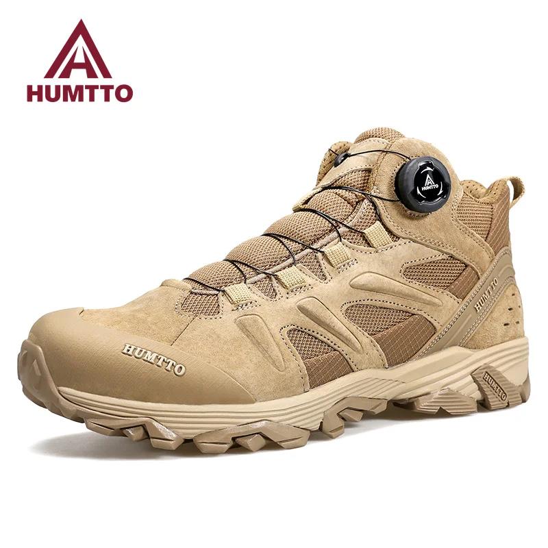 HUMTTO – bottes de randonnée en cuir imperméables pour hommes, chaussures d'extérieur, de sport, d'e