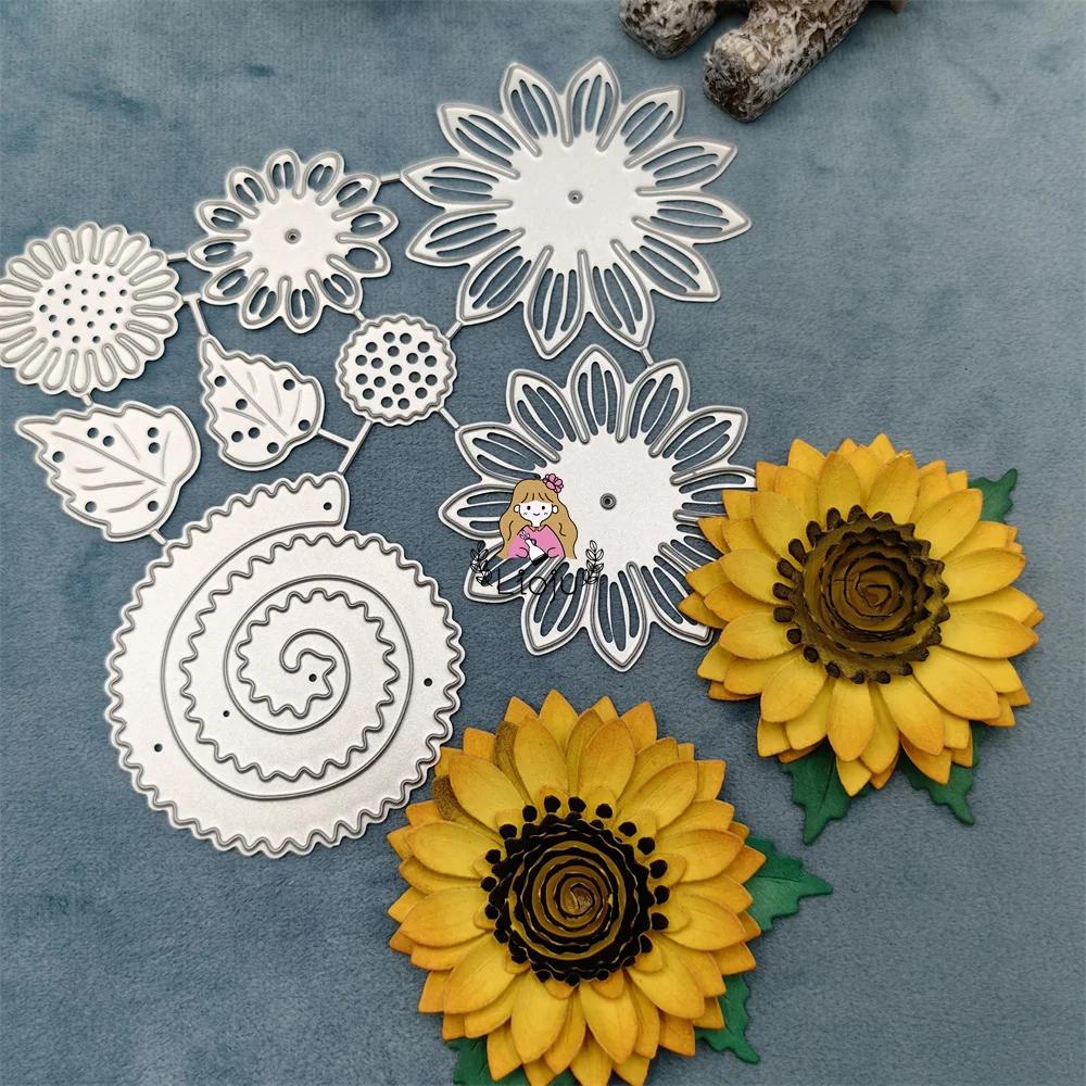Matrices de découpe de pétales de fleurs de marguerite, pour bricolage, Scrapbooking, cartes de gauf
