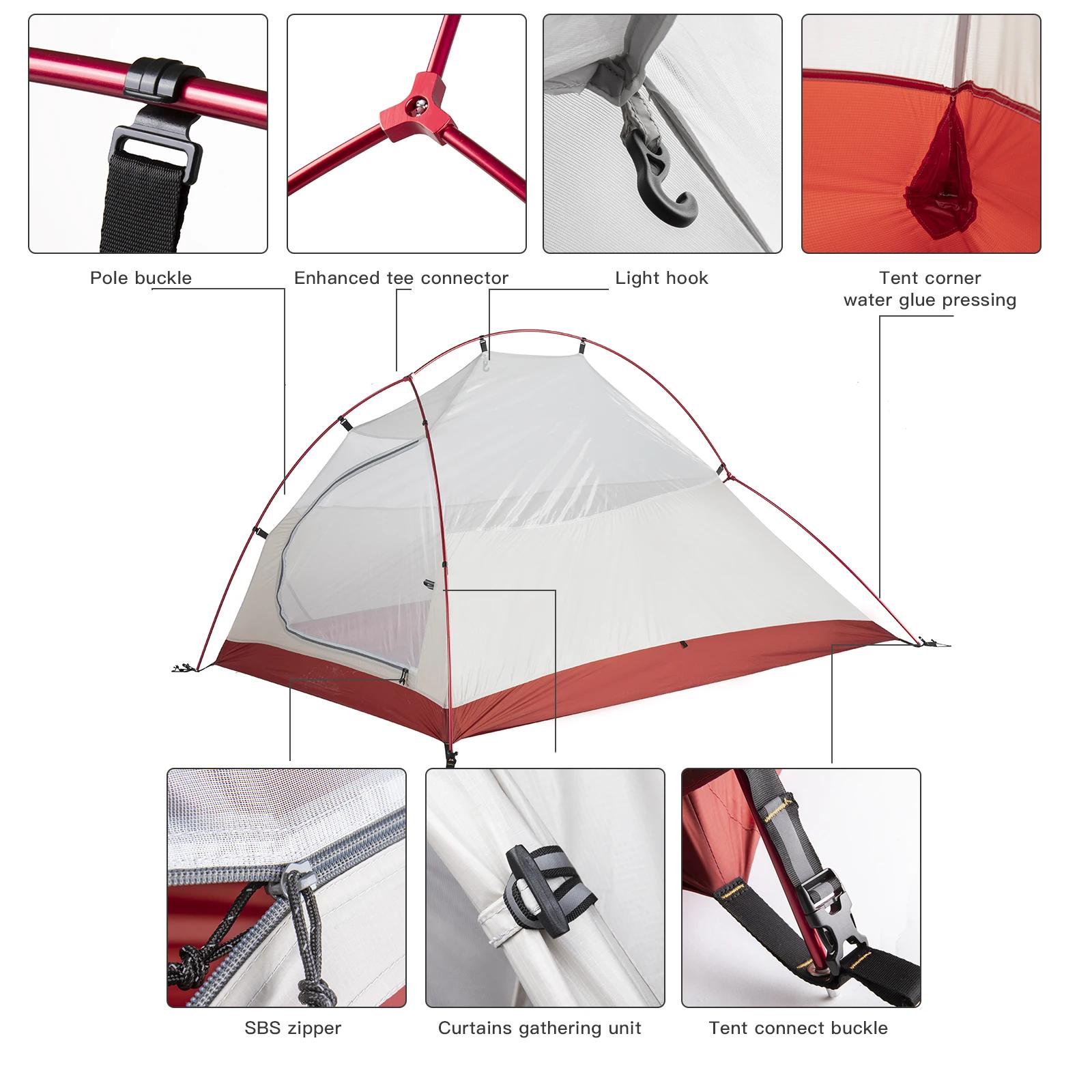BISINNA Ultra-Léger Camping Tente Sac À Dos Tente 20D Nylon Étanche En Plein Air Randonnée Voyage Te