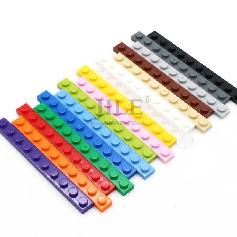 20 pièces plaque Moc 1x10 bricolage créatif éclairer bases blocs de construction briques compatibles