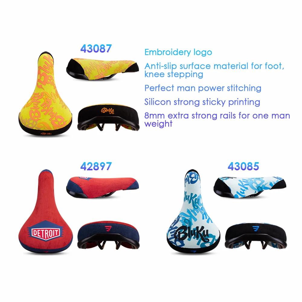 Selle de vélo Funsea en silicone imprimé pour vélos, siège en flanelle avec logo brodé, rail de 8 mm