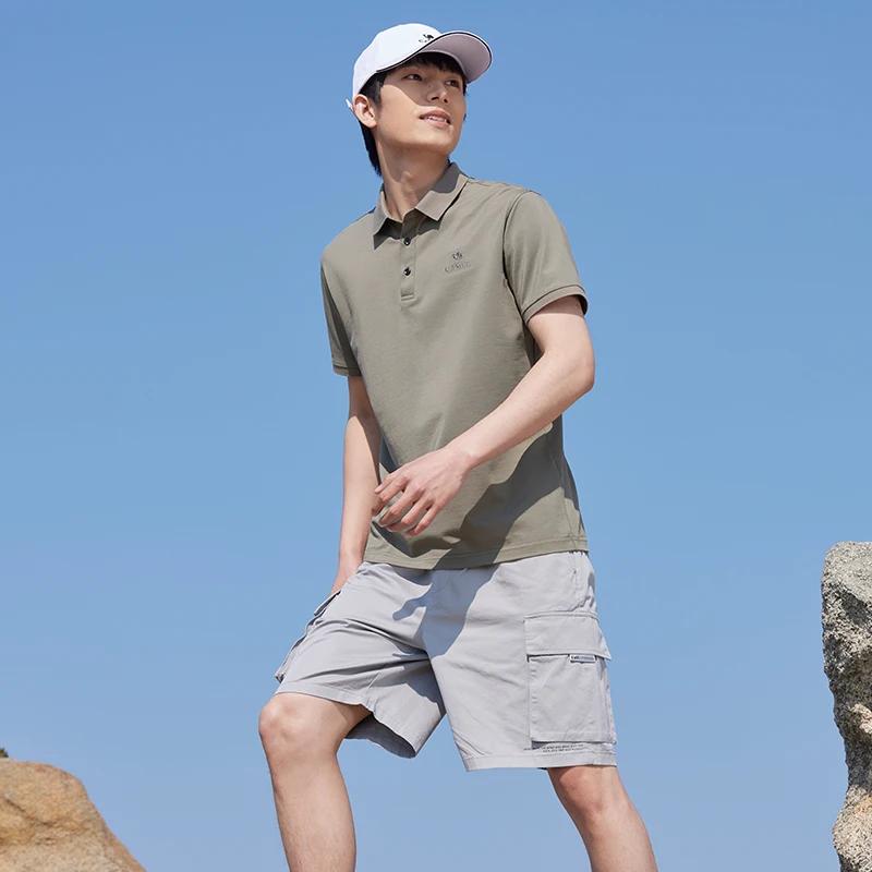 GOLDEN CAMEL – Polo à manches courtes pour hommes, T-shirt d'été, chemise respirante en soie de mûri
